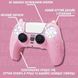 Якісний захисний силіконовий чохол Cat Ear Pink для геймпаду Sony DualSense PS5 + накладки на стіки 1304 фото 2