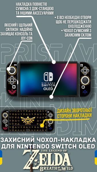 Чехол накладка The Legend of Zelda (Type ll) для Nintendo Switch OLED 0695 фото