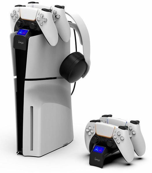 Зарядная станция iPega PG-P5S016 для геймпадов DualSense на Sony PlayStation 5 SLIM (Blu-ray Digital Edition) 1449 фото