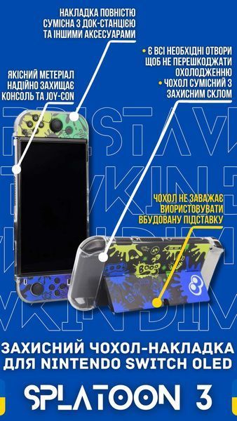 Чехол накладка Splatoon 3 для Nintendo Switch OLED (Type 1) 0791 фото
