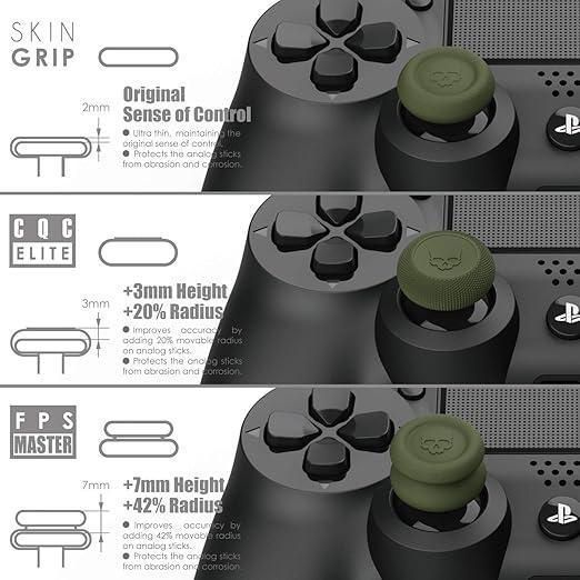 Накладки на стики Skull & Co. White (6в1) для геймпадов Sony DualSense PS5 / DualShock PS4 / Pro Controller 1239 фото