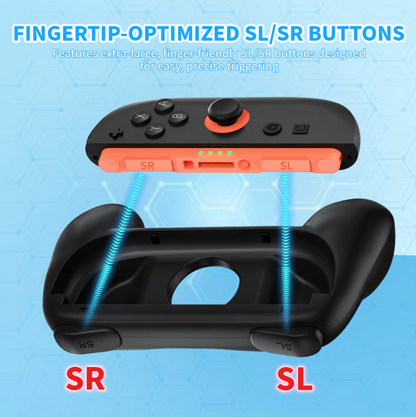 Держатели JYS Controller Grip Black (2 шт.) для Joy-Con Nintendo Switch 2 1536 фото