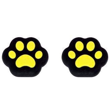 Силіконові накладки на стіки Paws (Black/Yellow) для Nintendo Switch / Switch OLED / Switch LITE (2шт.) 1331 фото